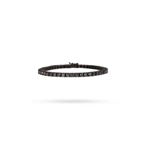 Black Diamond Tennis Bracelet Black Rhodium 18K Gold Dubai