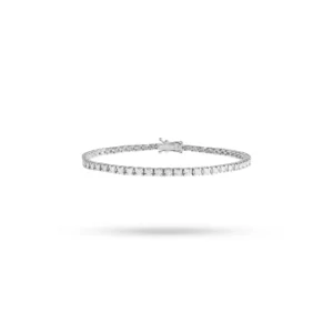 Diamond U-Prong Tennis Bracelet 18K White Gold Dubai